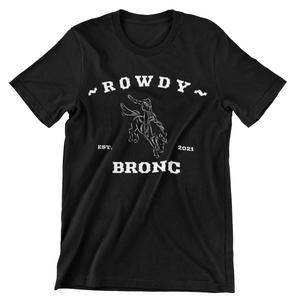 Open image in slideshow, Rowdy Bronc Black Short Sleeve T-Shirt
